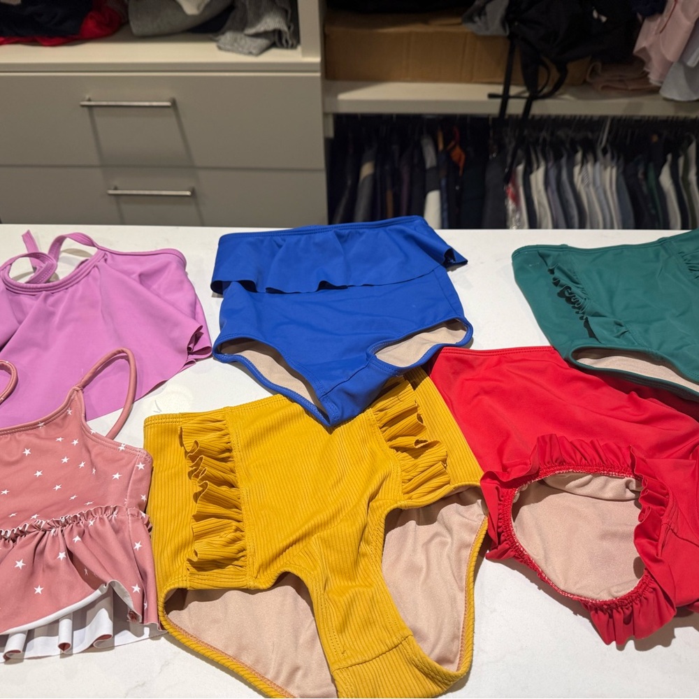 Lot of 6 girls Kortni Jeane Assorted Swim Separates. Size 4/5